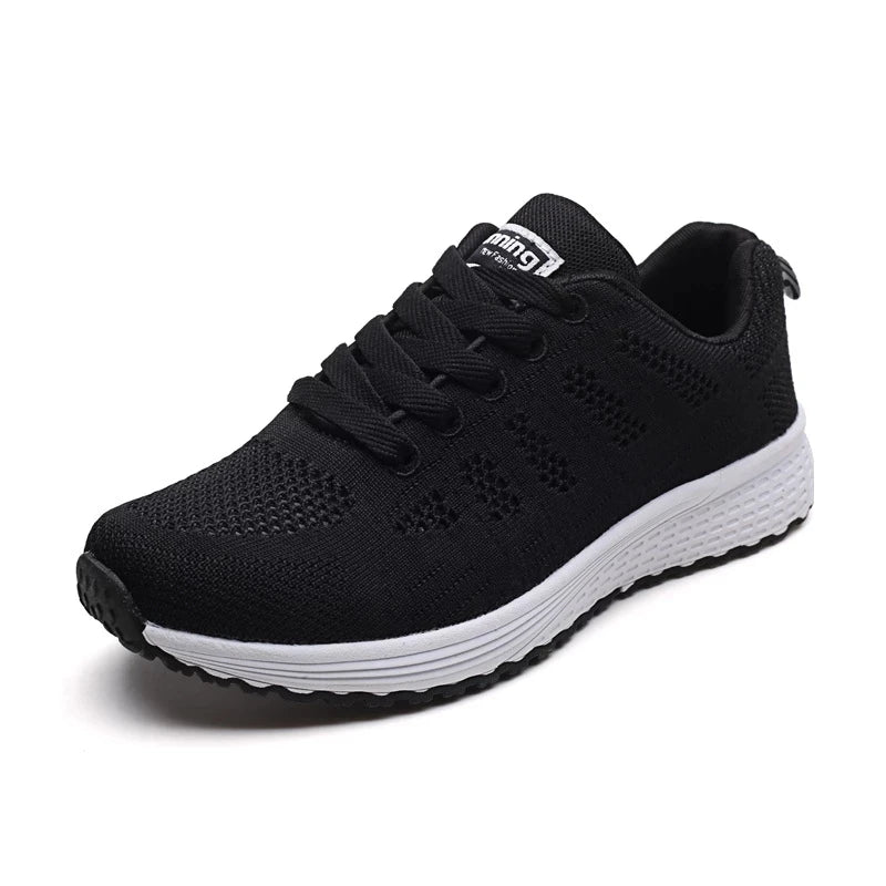 Tenis Casuales Mujer – Malla Transpirable, Suela Plana