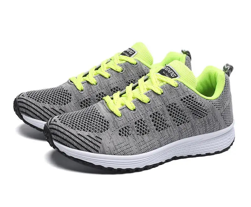 Tenis Casuales Mujer – Malla Transpirable, Suela Plana