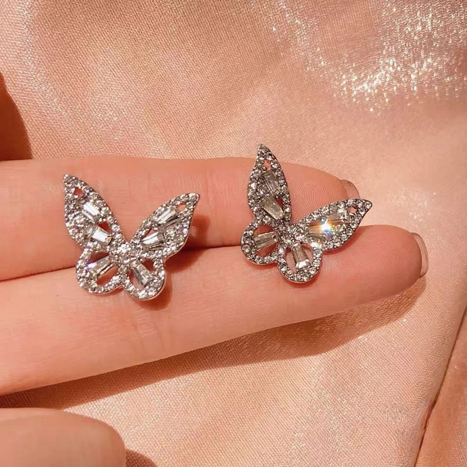 2023 New Fashion Trend Unique Design Elegant Delicate Zircon Tulip Flower Earrings High Jewelry Party Favors for Women