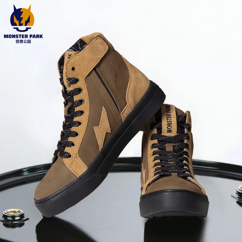 Boots for Motorcyclist Man Motorcycle Shoes Botas Moto Wear-Resistant Men's Motorcycle Shoes  Men's Motorcycle Shoes  Riding boo