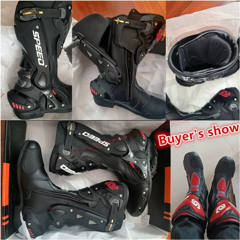 Riding Tribe Motorcycle Boots for Men Motocross Racing Boots Motorbike Shoes To Protect Motorcyclists Botas Moto