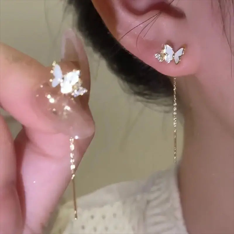 2023 New Fashion Trend Unique Design Elegant Delicate Zircon Tulip Flower Earrings High Jewelry Party Favors for Women