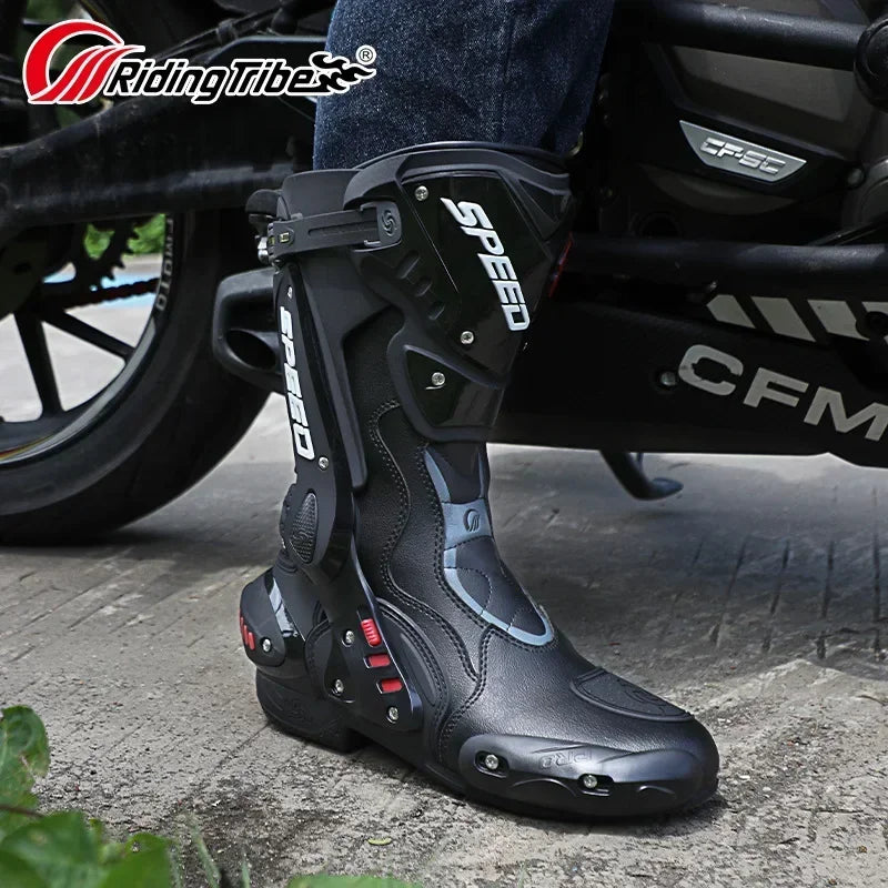 Riding Tribe Motorcycle Boots for Men Motocross Racing Boots Motorbike Shoes To Protect Motorcyclists Botas Moto