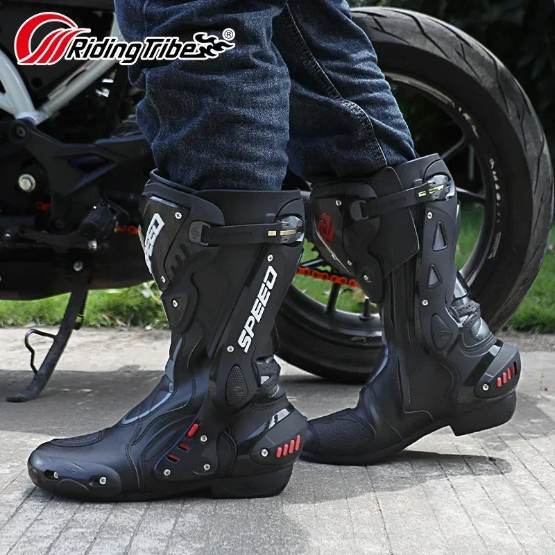 Riding Tribe Motorcycle Boots for Men Motocross Racing Boots Motorbike Shoes To Protect Motorcyclists Botas Moto