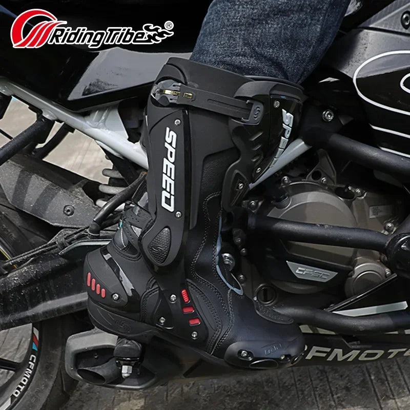 Riding Tribe Motorcycle Boots for Men Motocross Racing Boots Motorbike Shoes To Protect Motorcyclists Botas Moto