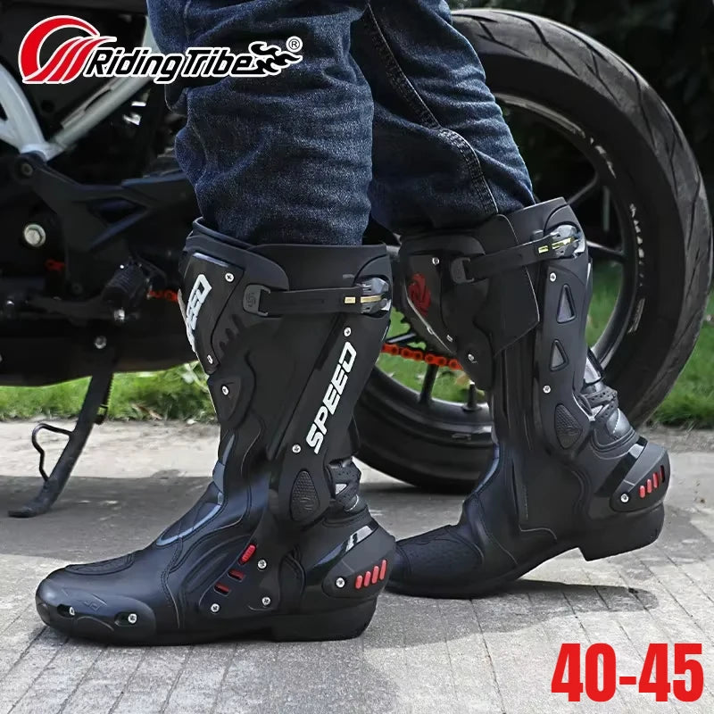 Riding Tribe Motorcycle Boots for Men Motocross Racing Boots Motorbike Shoes To Protect Motorcyclists Botas Moto