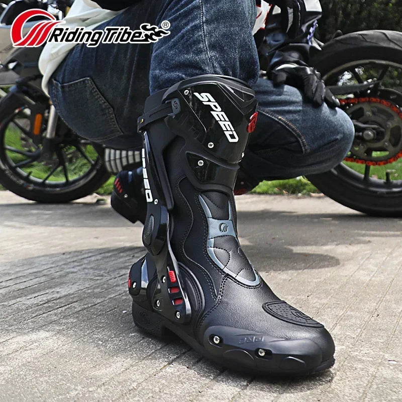 Riding Tribe Motorcycle Boots for Men Motocross Racing Boots Motorbike Shoes To Protect Motorcyclists Botas Moto