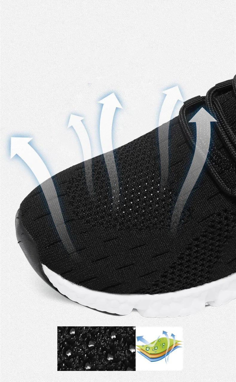 Zapatos de malla transpirable para hombre, zapatos planos ligeros a la moda para caminar, zapatillas de tenis de talla grande para hombre, zapatos deportivos