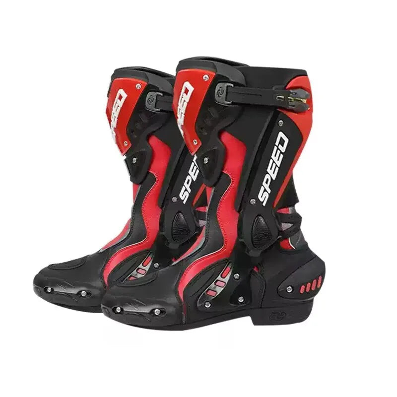 PRO-BIKER Motorcycle Boots Waterproof Racing Boots All-Season Anti-Slip Waterproof Off-Road Boots for Men Women B1008