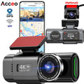Cámara de Tablero 4K UHD para Auto DVR Visión Nocturna Grabadora de Video Wi-Fi GPS Monitoreo 24H